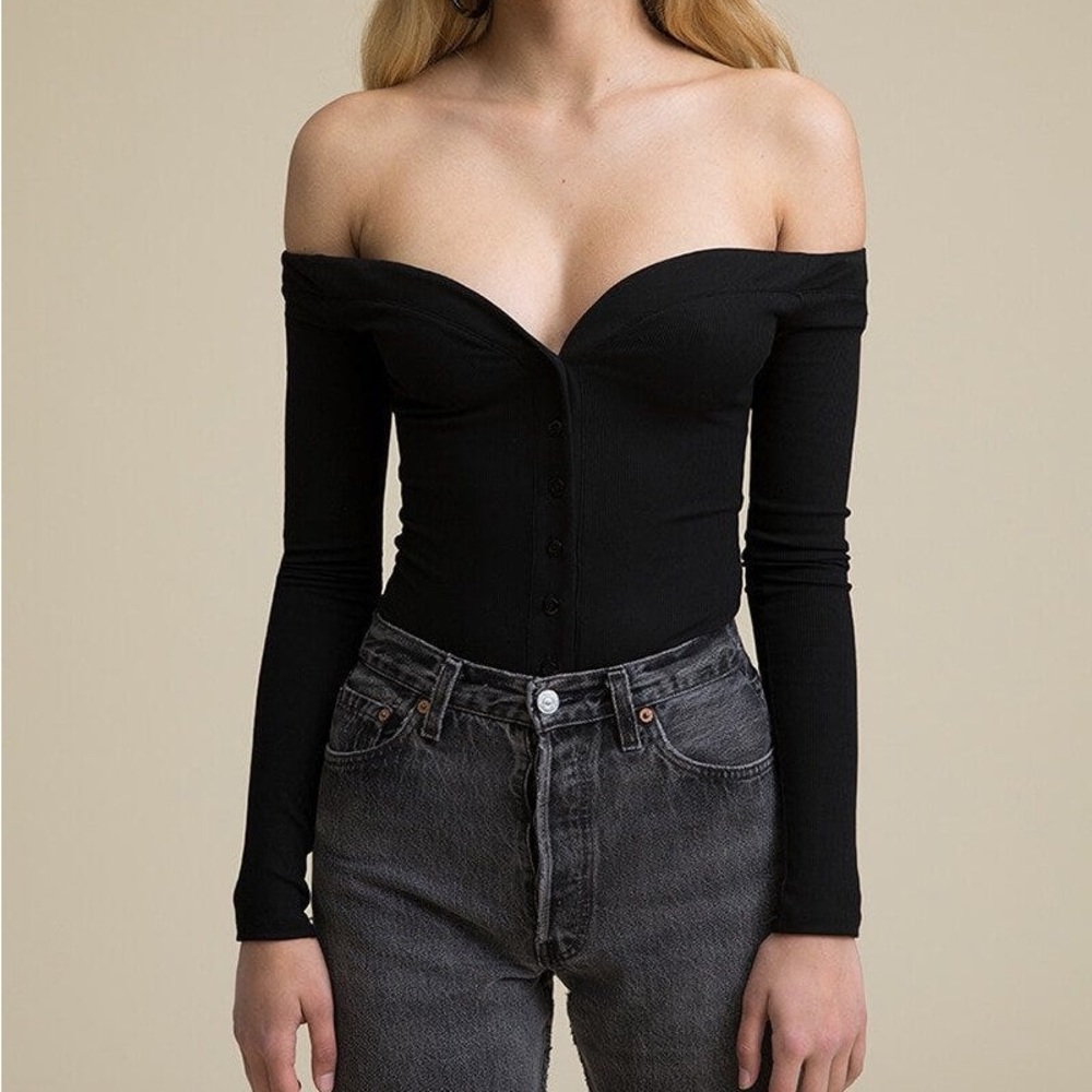 The Line by K Elsa Bodysuit Black